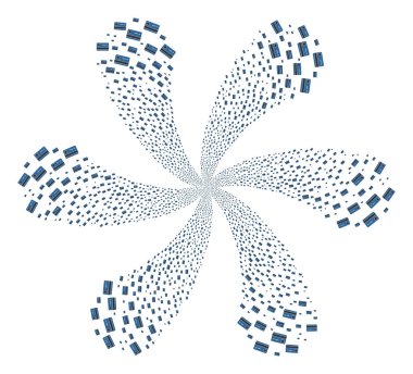 Banka kartı döndürme çiçek şekil