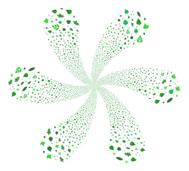 Çiçek yaprakları girdap hareket