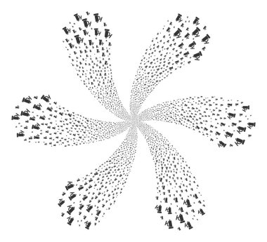 Teleskop burgu çiçek altı yaprakları ile