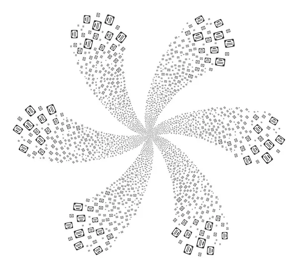 Licens Twirl abstrakt blomma — Stock vektor
