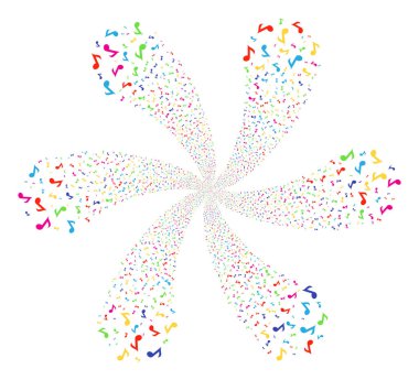 Nota santrifüj soyut çiçek