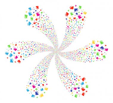 Yazar kasa sarmal çiçek küme