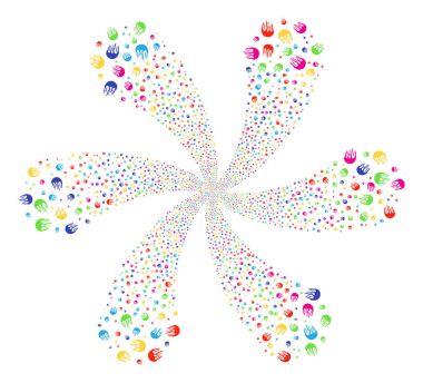 Denizanası soyut çiçek Curl