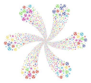 Radyoaktif girdap soyut çiçek