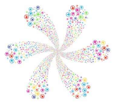 Ok dön hareket yuvarlak