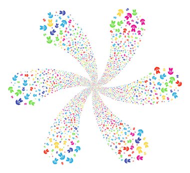 İnsan anatomisi santrifüj çiçek şekil