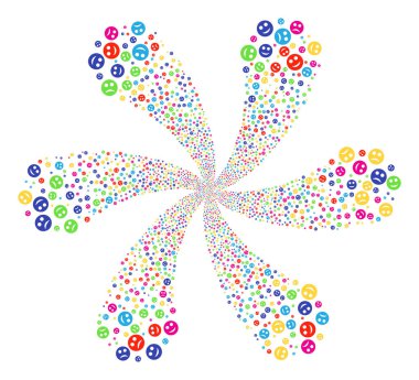 Üzgün ve sevindim gülen sarmal hareket