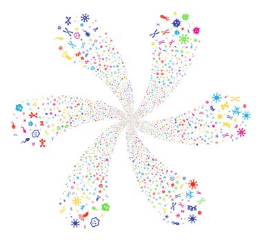 Mikroplar çiçek küme burgu