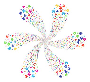 Eve dön çiçek şekil