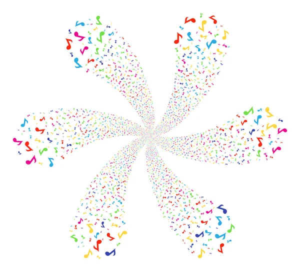 Nota santrifüj soyut çiçek