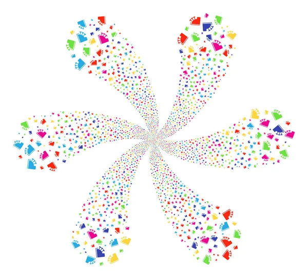 Yazar kasa sarmal çiçek küme