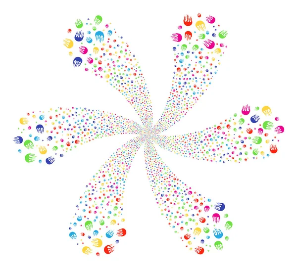 Denizanası soyut çiçek Curl