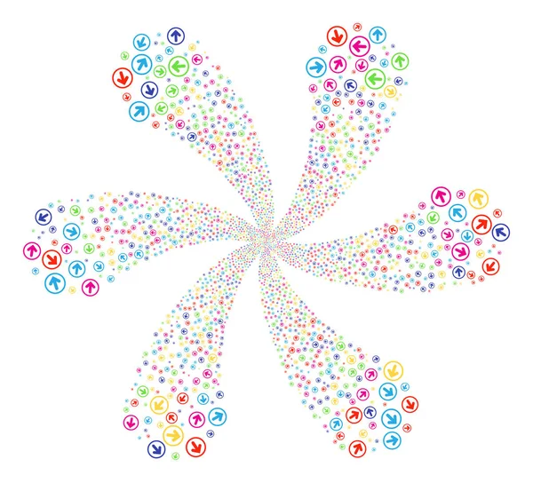 Ok dön hareket yuvarlak