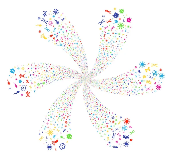 Mikroplar çiçek küme burgu