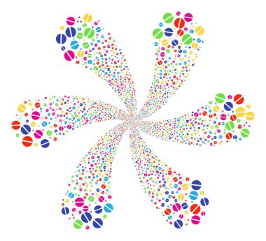 Eczane Tablet siklonik soyut çiçek