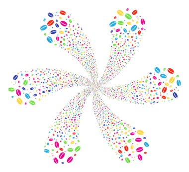 Buğday tohumu sarmal soyut çiçek