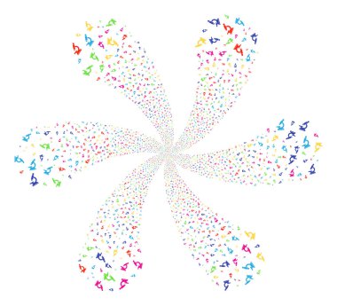 Mikroskop Curl çiçek şekil