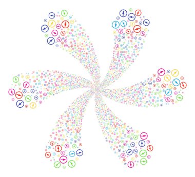 Keskin yuvarlak ok dön akışı