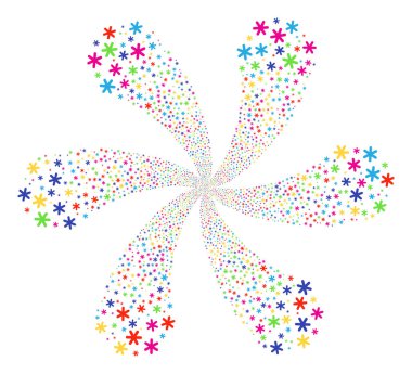 Kar tanesi sarmal çiçek altı yaprakları ile