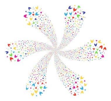 Yat girdap çiçek şekil