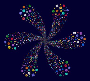 Soyut çiçek döndürme soyut çiçek