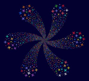 Hava dron sarmal çiçek şekil