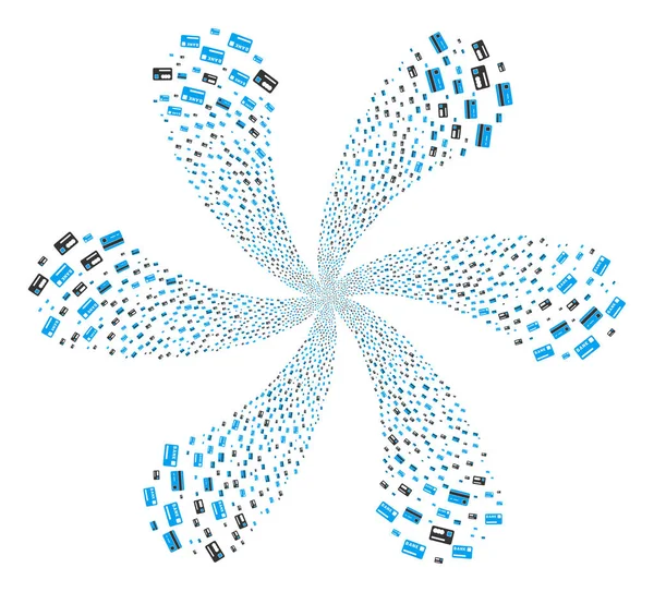 Bank kaarten centrifugaal bloem Cluster — Stockfoto