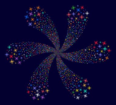 Hava dron girdap çiçek şekil