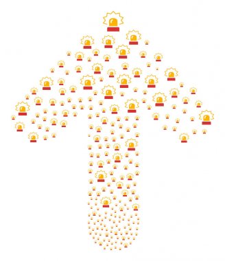 Alarm ile ileri amaç ok figür