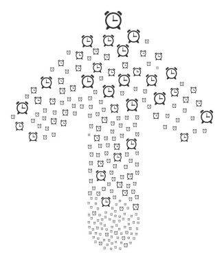 İleri şekilde ok şekil ile çalar saat