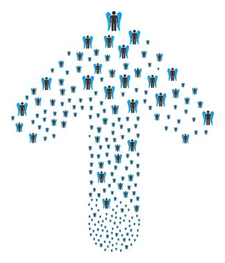 Yukarı doğru yol Angel ile ok şekli