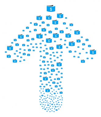 İleri ok kolaj banknotlar ile doğrudan