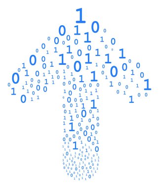 Yukarı ok şekli ikili rakamlar ile yönetmen