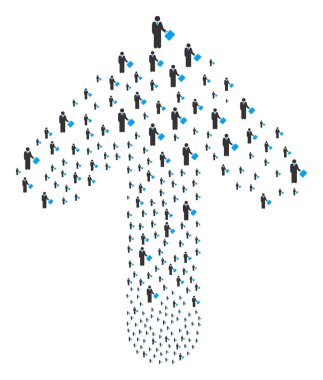 Amaç ok şekli oluşturan iş adamı ile