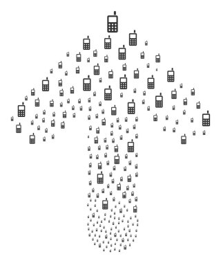 Cep telefonu ile ileriye hareket ok şekli