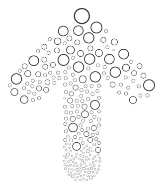 İleriye doğru hedef ok şekli daire balon