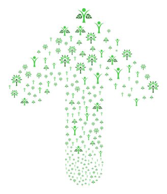 Yönlü oku şekil Eco adamla ileri