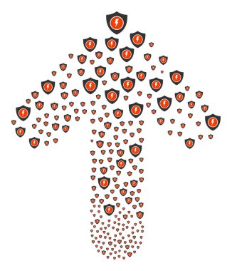 İleri imleç ok şekli elektrik bekçi ile