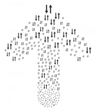 Exchange okları ile ileri imleç ok kolaj