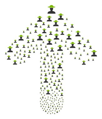 Hedef ok rakamını oluşturan çiftçi kişi ile