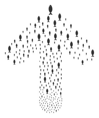 Balık ile gezinti ok kompozisyon