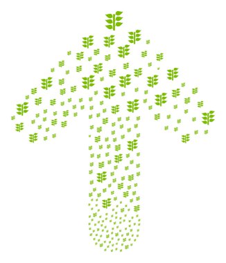 Yukarı ok kolaj Flora Bitki ile hedef