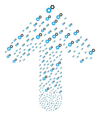 Yön ok kolaj Gears ile ileri