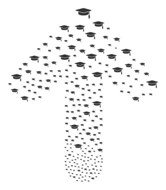 İleri ok şekil mezuniyet kap ile odaklı