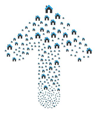 Yukarı doğru yolu ok rakam ile ev