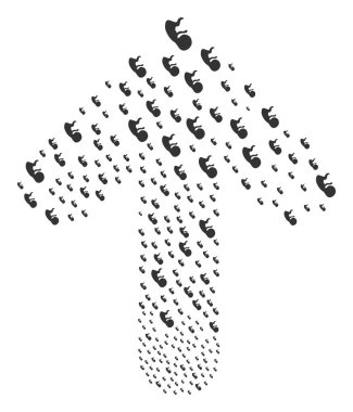 İnsan embriyo ile ileri imleç ok kompozisyon