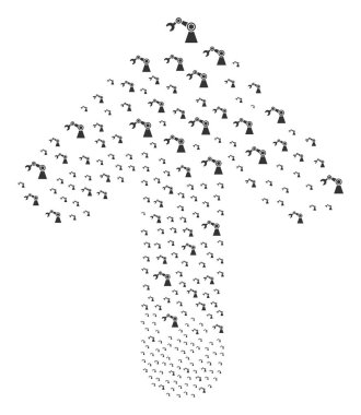 Endüstriyel Robot ile yönlü oku kolaj