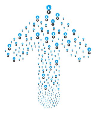 Yukarı doğru yolu ok kompozisyon ile entegrasyon