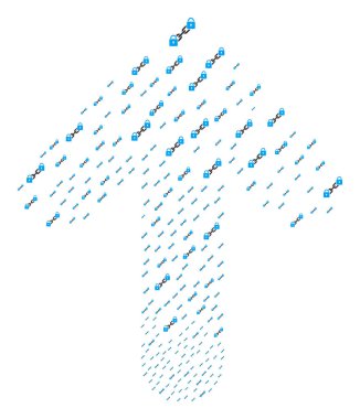 İleri gezinti ok figürü ile kilit Blockchain