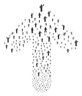 Adam pozlar ile ileri amaç ok kompozisyon